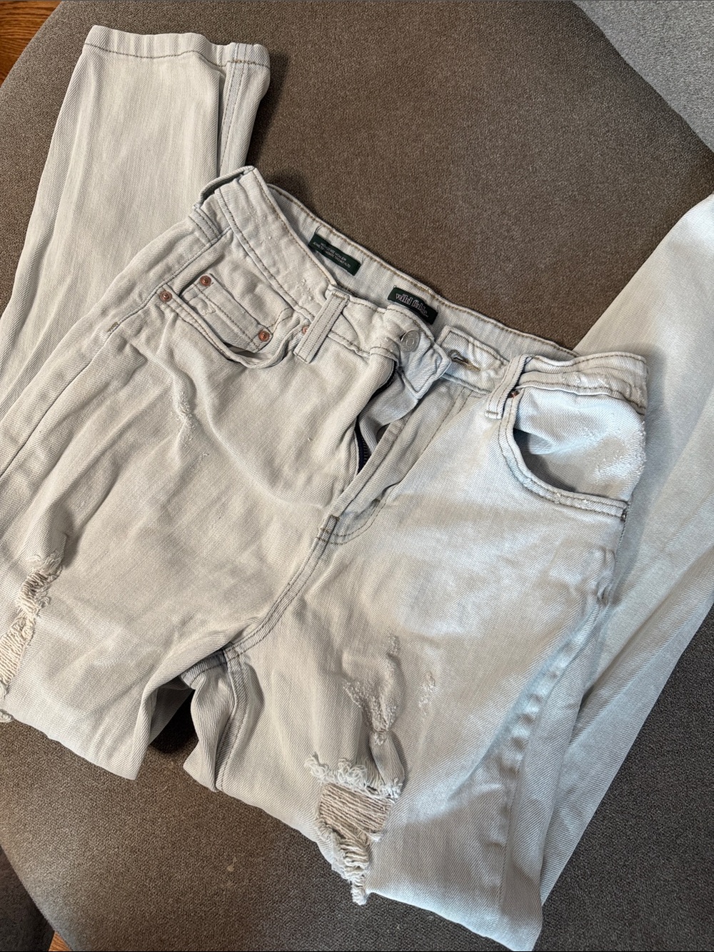 wild fable Light Gray Distressed Boyfriend Jeans